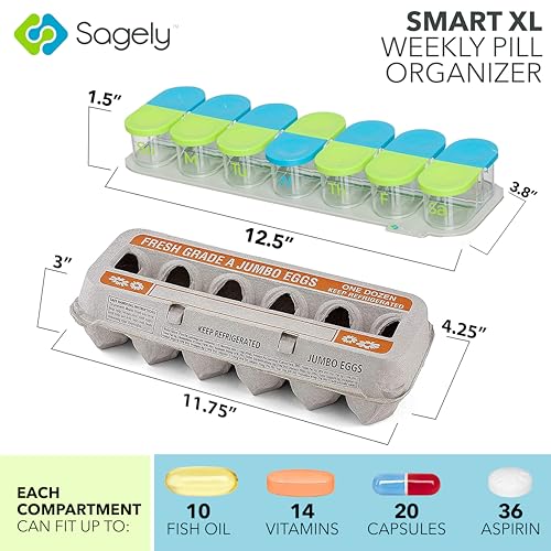 pastillero con 7 compartimentos magnéticos