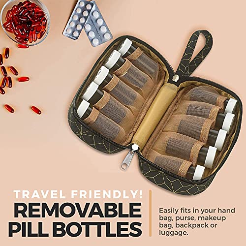 pastillero con espacio para botellas