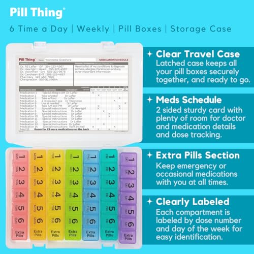 pastillero con horario de medicación