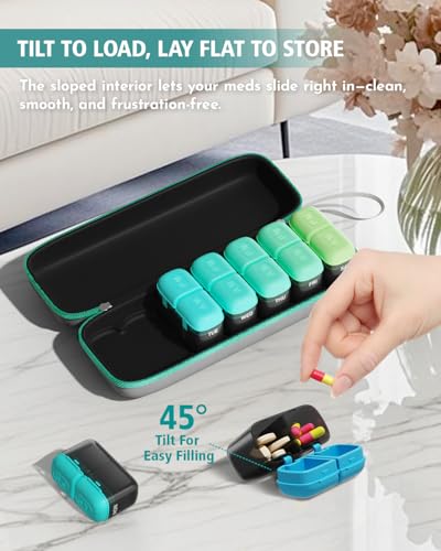 pastillero con tapa de silicona segura