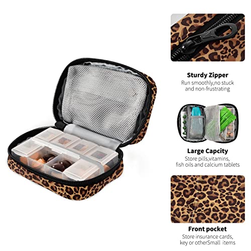 pastillero de leopardo para viajes