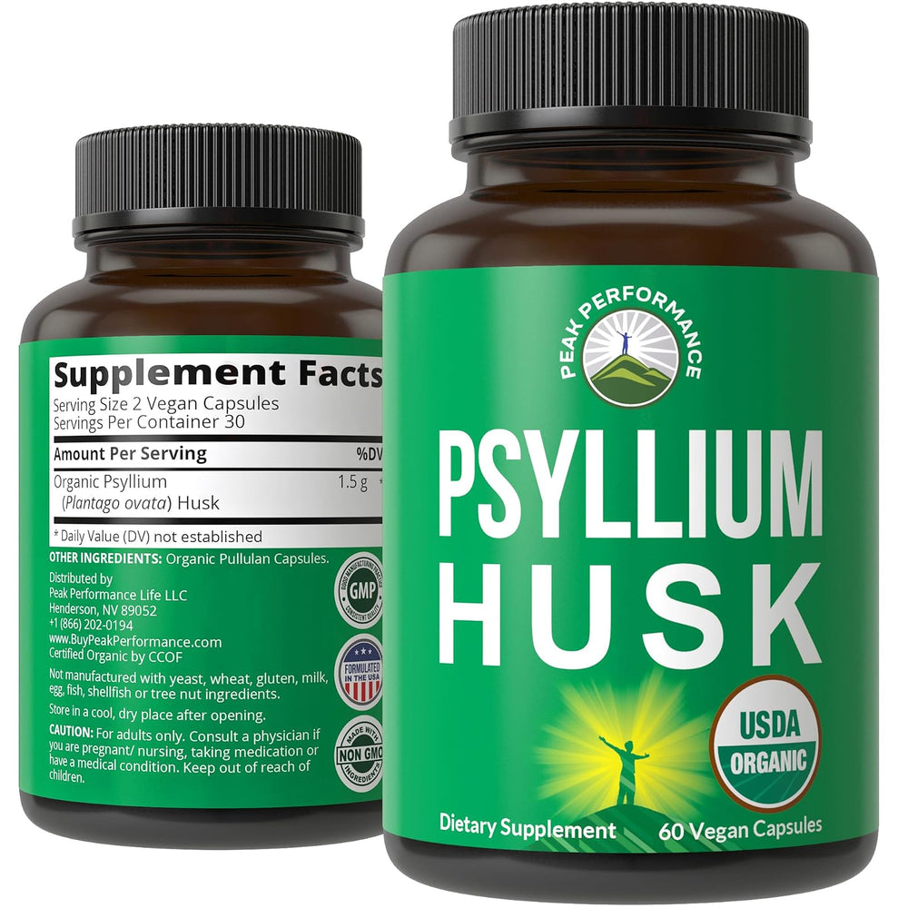 Peak Performance Cáscara de psyllium 500 mg