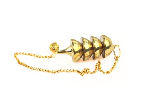 Péndulo de metal dorado para meditación