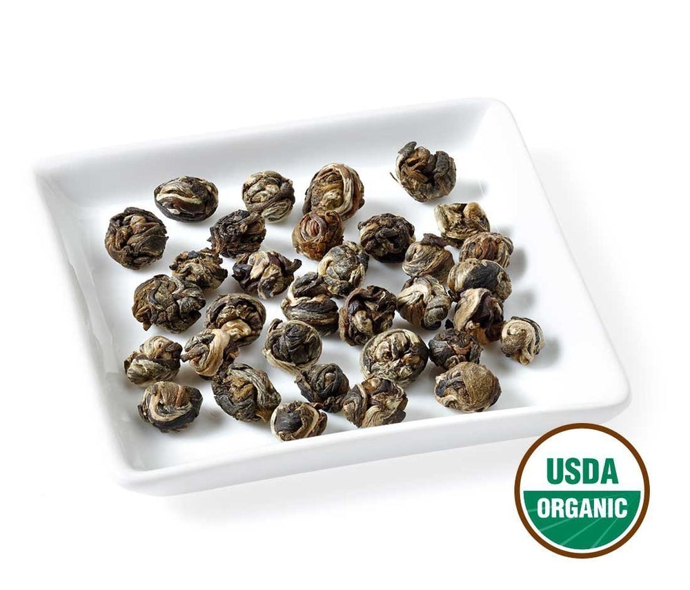 Perlas de jazmín en té verde