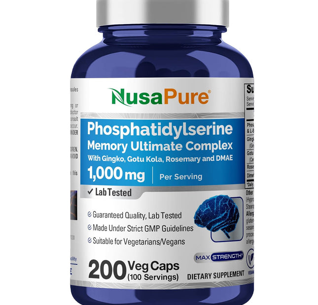 Phosphatidylserine 1000 mg cápsulas vegetales