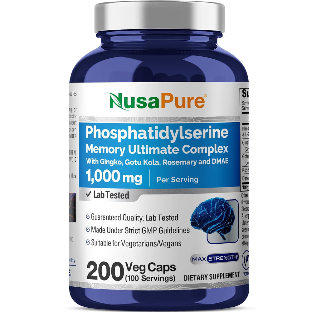 Phosphatidylserine 1000 mg cápsulas vegetales