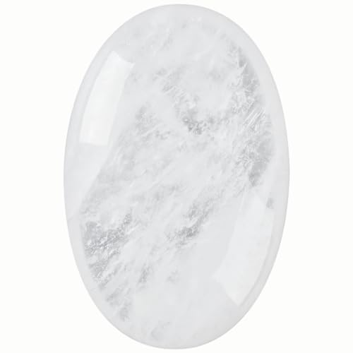 piedra ovalada de cuarzo claro