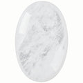 piedra ovalada de cuarzo claro