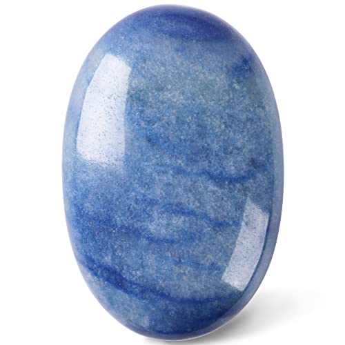 piedras de palma ovaladas de aventurina azul