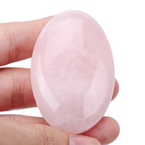 piedras ovaladas de cuarzo rosa pulido