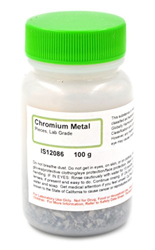 Piezas de metal de cromo para experimentos