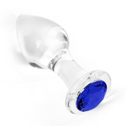 plug anal de cristal azul