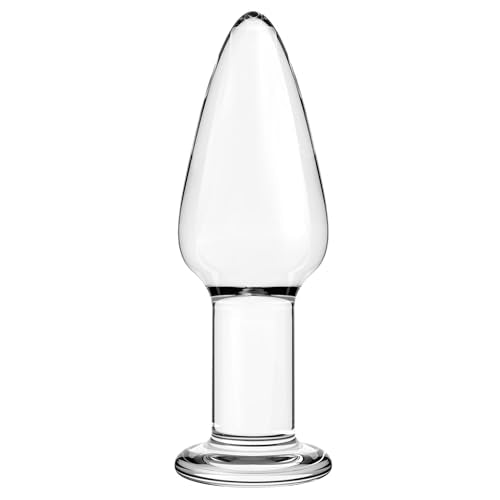 Plug anal de vidrio transparente