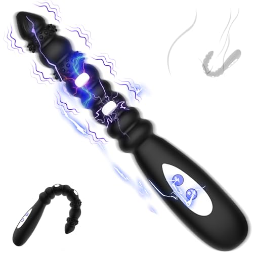 Plug anal vibrante con 9 perlas