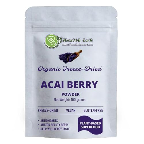 Polvo de açaí orgánico liofilizado saludable