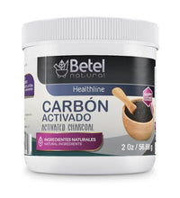 polvo de carbón activado natural