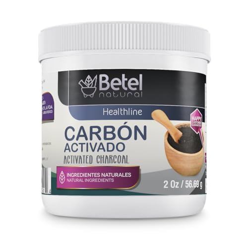 polvo de carbón activado natural