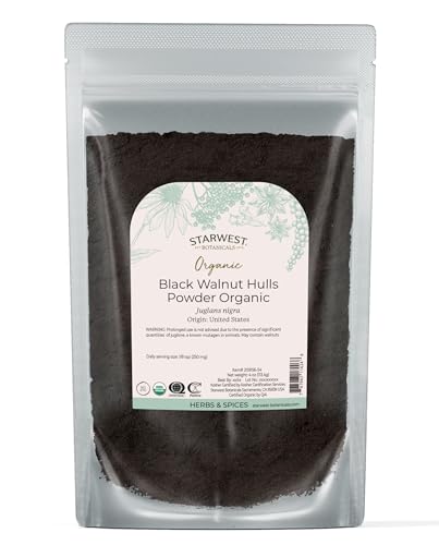 polvo de cáscara de nuez negra orgánico