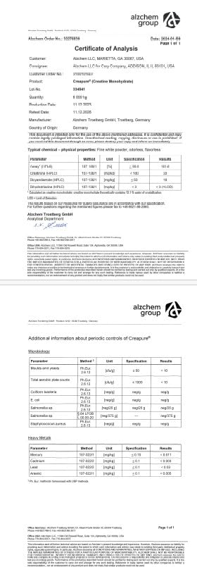 Polvo de creatina para entrenamiento efectivo