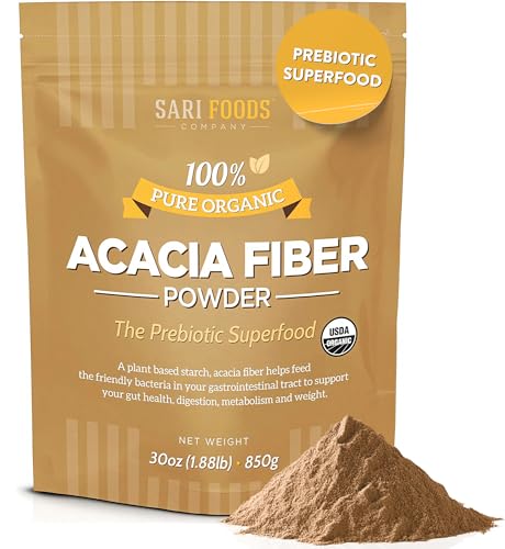 Polvo de fibra de acacia orgánica