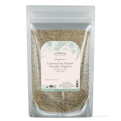 Polvo de flor de manzanilla orgánica