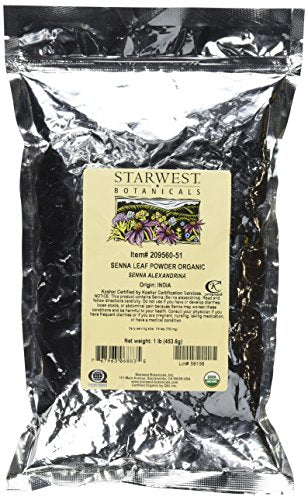 Polvo de hoja de senna orgánica para digestión