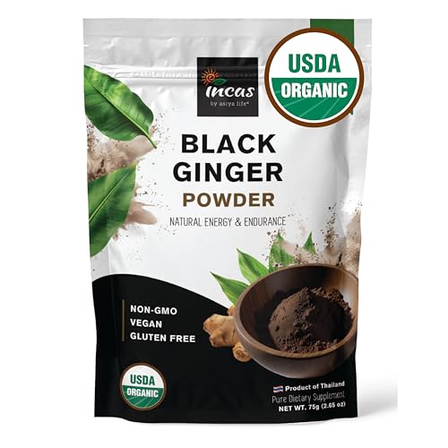 Polvo de jengibre negro orgánico