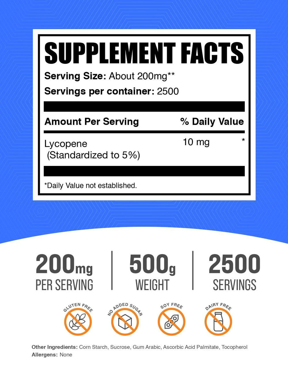 Polvo de licopeno 500 g