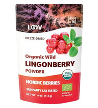 Polvo de lingonberry silvestre orgánico