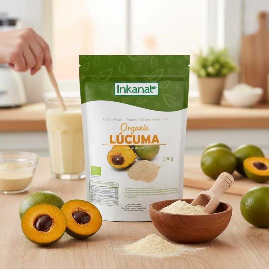 Polvo de lucuma para repostería saludable
