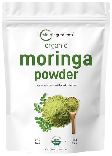 Polvo de moringa orgánica pura