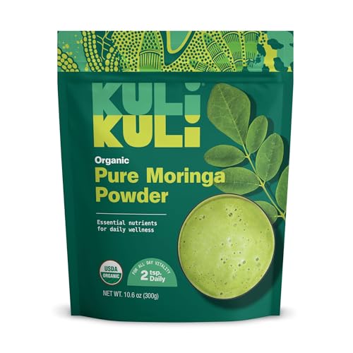 Polvo de moringa orgánico puro