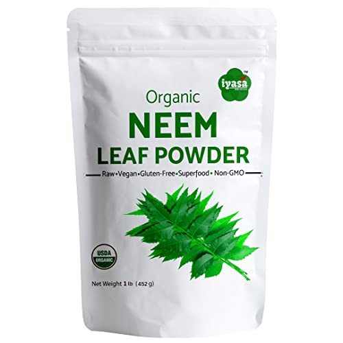 Polvo de neem orgánico para piel clara