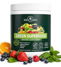 Polvo de superalimento verde orgánico