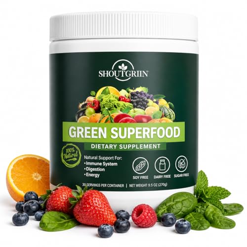 Polvo de superalimento verde orgánico