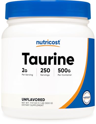 polvo de taurina Nutricost para energía