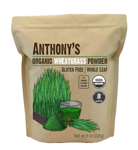 Polvo de trigo verde orgánico saludable