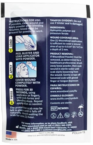Polvo hemostático para uso fácil