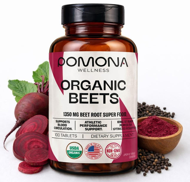 Pomona Betabel Orgánico 1350 mg Tabletas