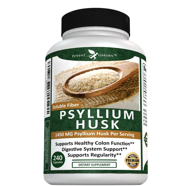 Potent Garden Cáscara de psyllium 500 mg