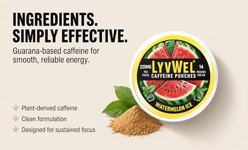 Pouches de cafeína con sabor limón rosa
