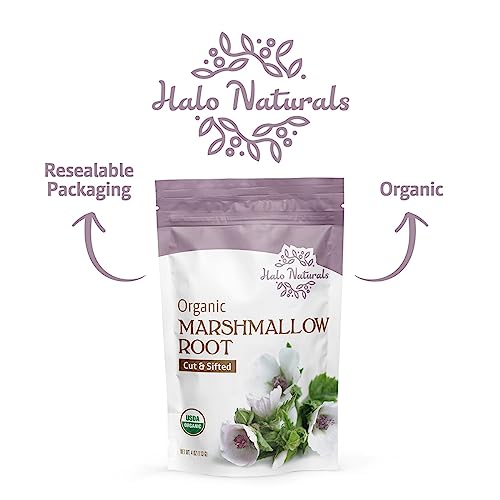 preparación de té con raíz de malvavisco