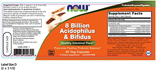 probioticos NOW Foods para salud intestinal