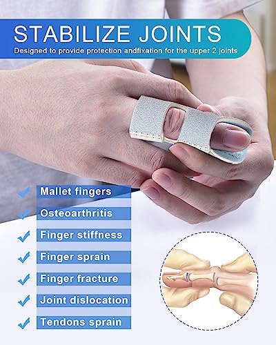 Sopito Férula para Dedos, 5 Piezas Soporte Colorido para Estabilizar Dedo Índice, Medio y Anular, Inmovilización de Articulaciones por Artritis - imagen 3