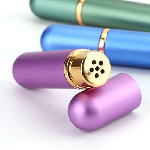 Set de 8 Inhaladores Personales de Aceites Esenciales Bekith, Reutilizables, de Aluminio y Vidrio, Portátiles con 20 Mechas de Algodón - imagen 3