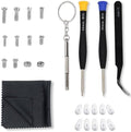 Kit de Reparación de Gafas con Almohadillas Antideslizantes y Tornillos, Herramientas para Reparar Gafas de Sol y Lentes, Incluye Destornillador y - imagen 1