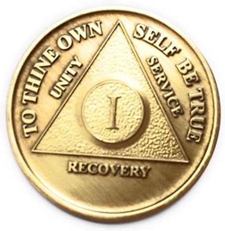 Medallón de Recuperación de 1 Año de AA (Alcohólicos Anónimos) - Moneda/Chip de Cumpleaños y Aniversario - imagen 4