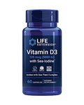 Life Extension Vitamina D3 con Sea-Iodine™, 125 mcg (5000 IU) – Apoyo Inmunológico, Salud Ósea y de Tiroides – 1 al Día, Sin Gluten, No OGM – 60 - imagen 1