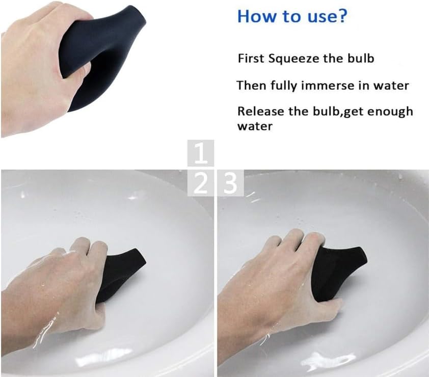 BodunDirect Bulbo Enema Anal y Ducha Vaginal para Limpieza Intestinal - Para Colon, Detox y Estreñimiento (Negro, 7.4 Onzas) - imagen 5