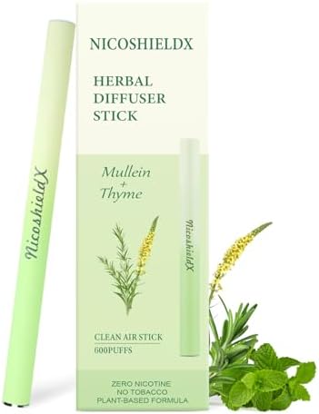 Varilla Difusora Herbal - Sin Electricidad - Herramienta Natural con Mullein, Tomillo y Menta para Limpieza Pulmonar y Confort Oral Refrescante - imagen 1